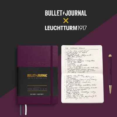 LEUCHTTURM1917德国灯塔子弹笔记新品暮光紫系列七夕生日礼物第二代加厚手账本A5中开硬皮本【可刻字印名字】