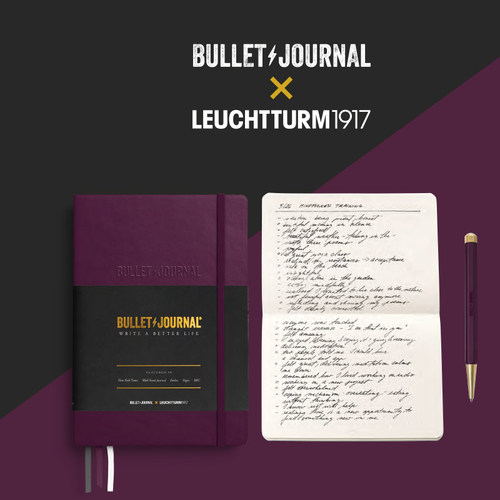 LEUCHTTURM1917德国灯塔子弹笔记新品暮光紫系列七夕生日礼物第二代加厚手账本A5中开硬皮本【可定制印名字】