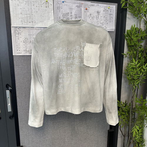 短宽boxy上衣圆领325g卫衣