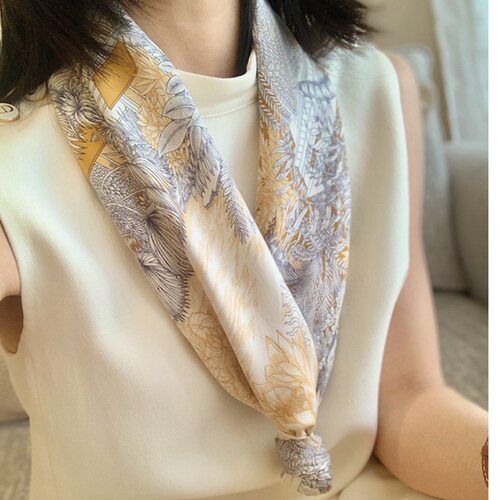 四季印花波西米亚女丝巾桑蚕丝
