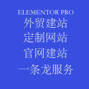 Elementor pro 建站定制模版建站外贸网站独立站搭建