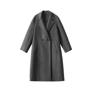 领双排长扣秋冬大衣 璞格高端羊绒大衣8867西装 思思