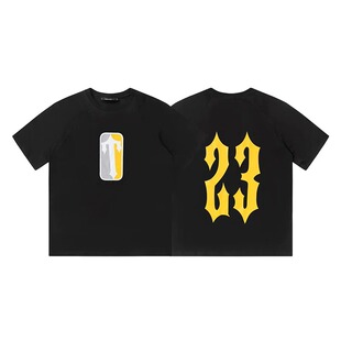 Trapstar 小众潮牌23数字印花T恤夏季街头宽松BF男女短袖上衣TEE