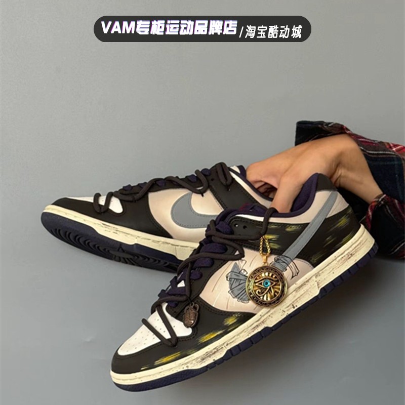球鞋定制 Nike Dunk Low荷鲁斯之眼做旧解构破败秋冬低帮男女板鞋