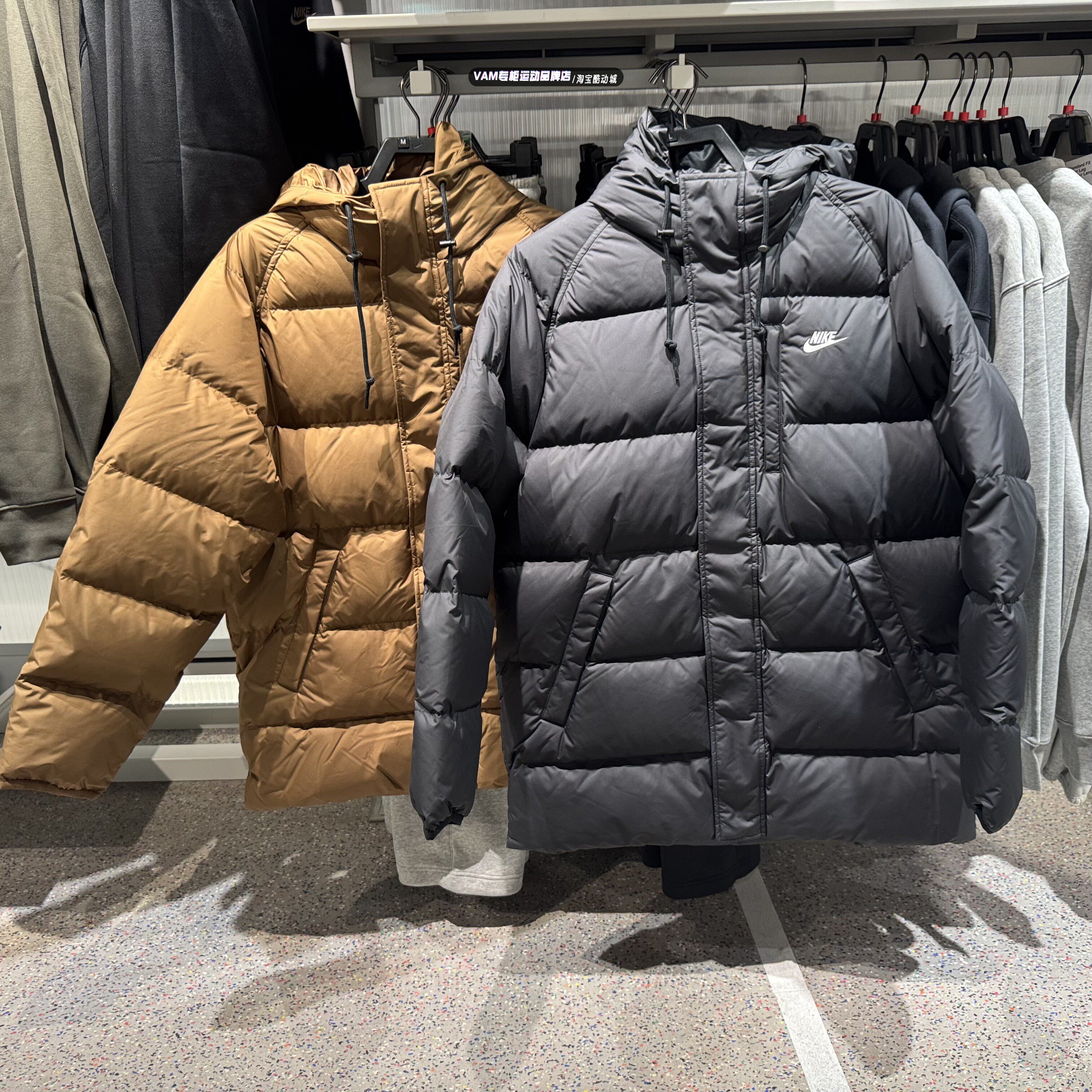 耐克羽绒服男2025冬季新款中长款连帽保暖防风外套IB2974-010-235