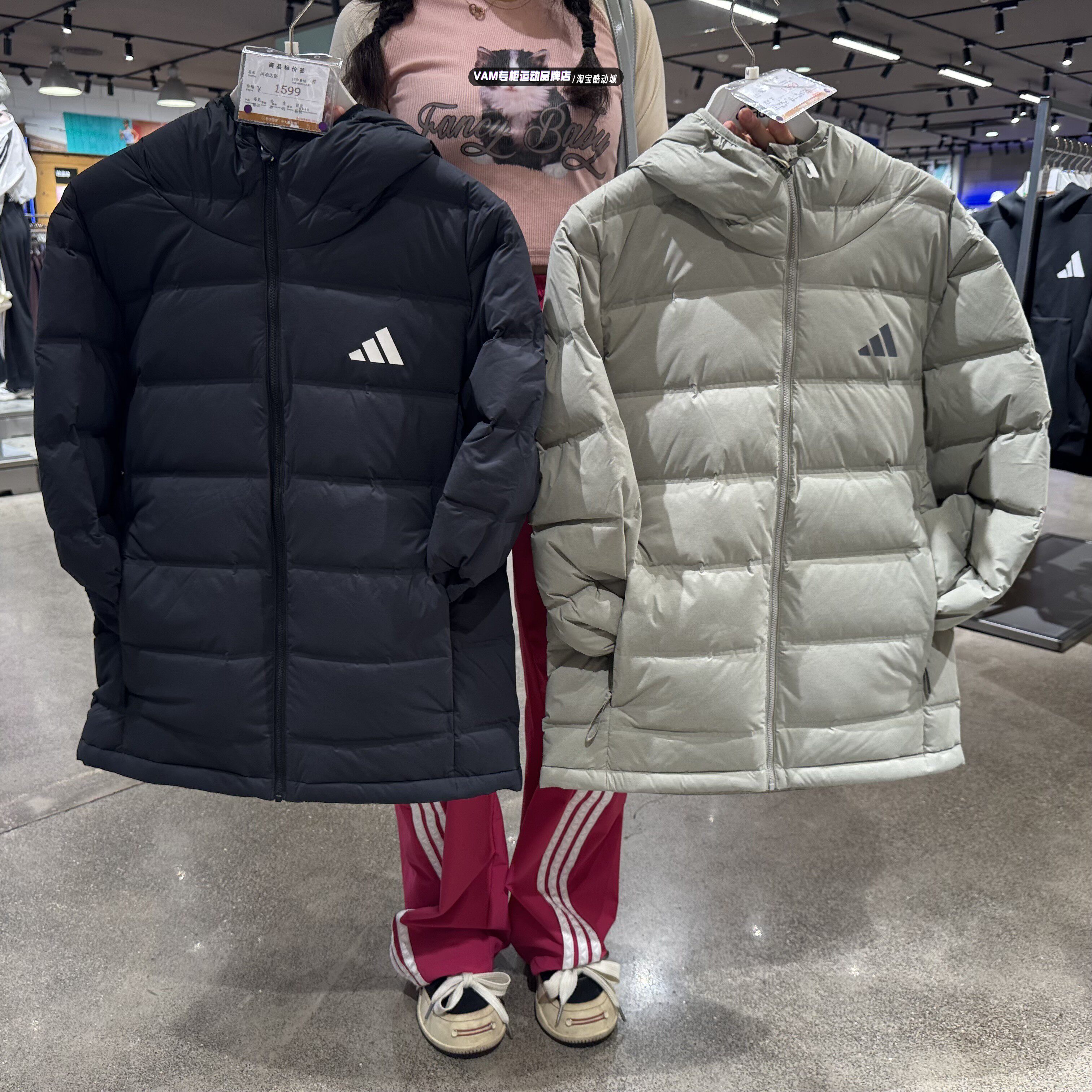 Adidas阿迪达斯男女同款冬季保暖羽绒衣抗风羽绒服 KH3992 KH3993