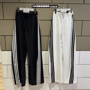 Adidas阿迪达斯女子香蕉裤三条纹梭织弯刀裤长裤KB5223 5224 5225