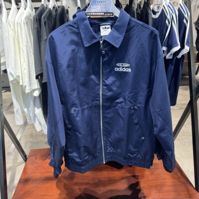 正品阿迪达斯三叶草秋外套男子2025新款背后大logo翻领夹克KC0135