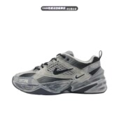 定制 Nike M2K 球鞋 迷雾都市黑灰机能风复古做旧低帮男女老爹鞋