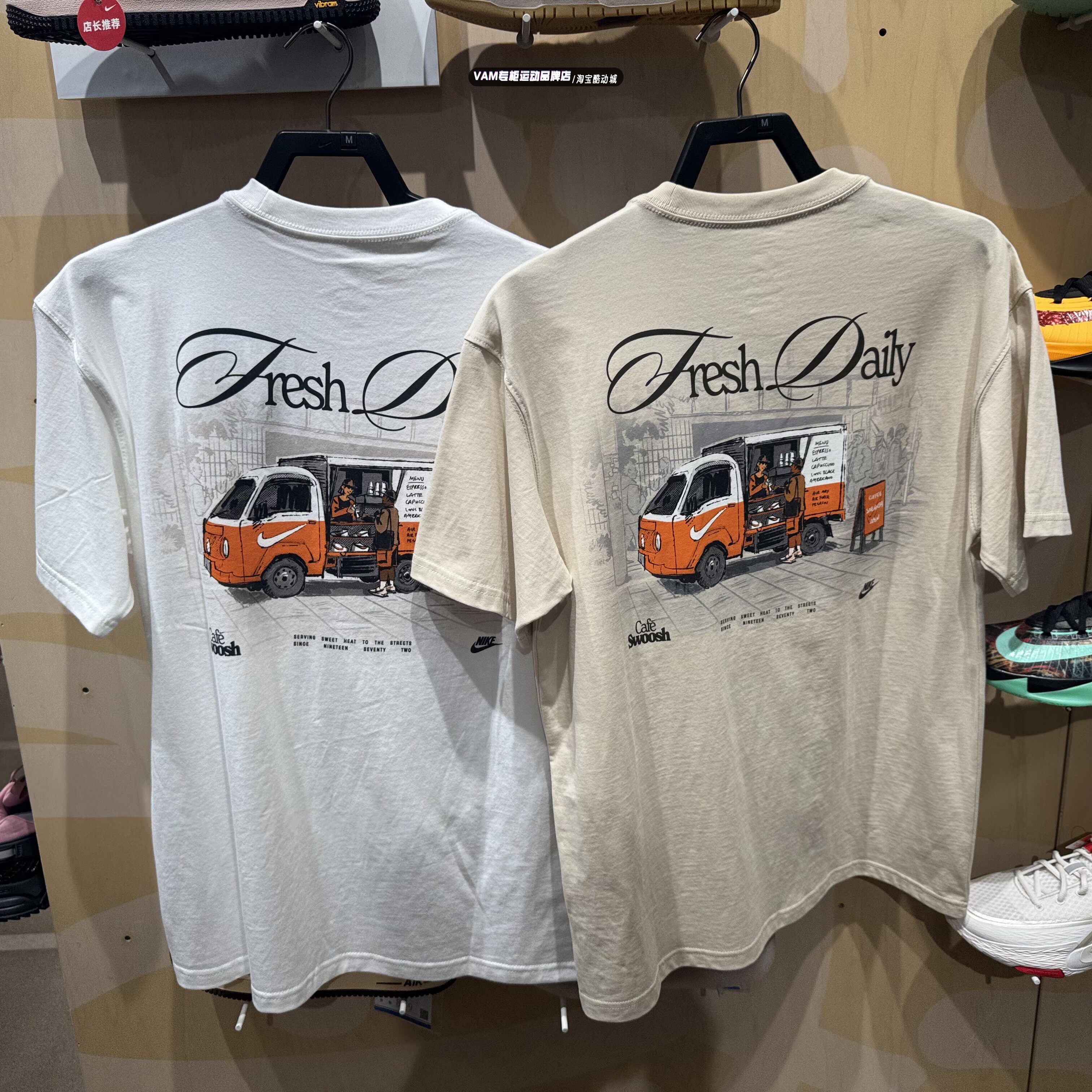 Nike耐克2026复古运动短袖T恤男印花情侣半袖上衣 IH1158-100-229