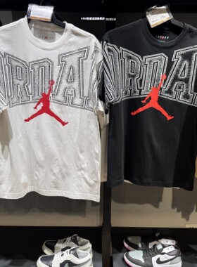 NIKE耐克男T恤夏新款JORDAN印花圆领透气运动短袖上衣 IQ0709-010