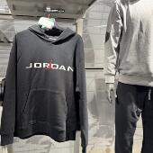 010 黑色连帽卫衣HQ4644 耐克Jordan秋冬加绒男女同款 休闲套头衫