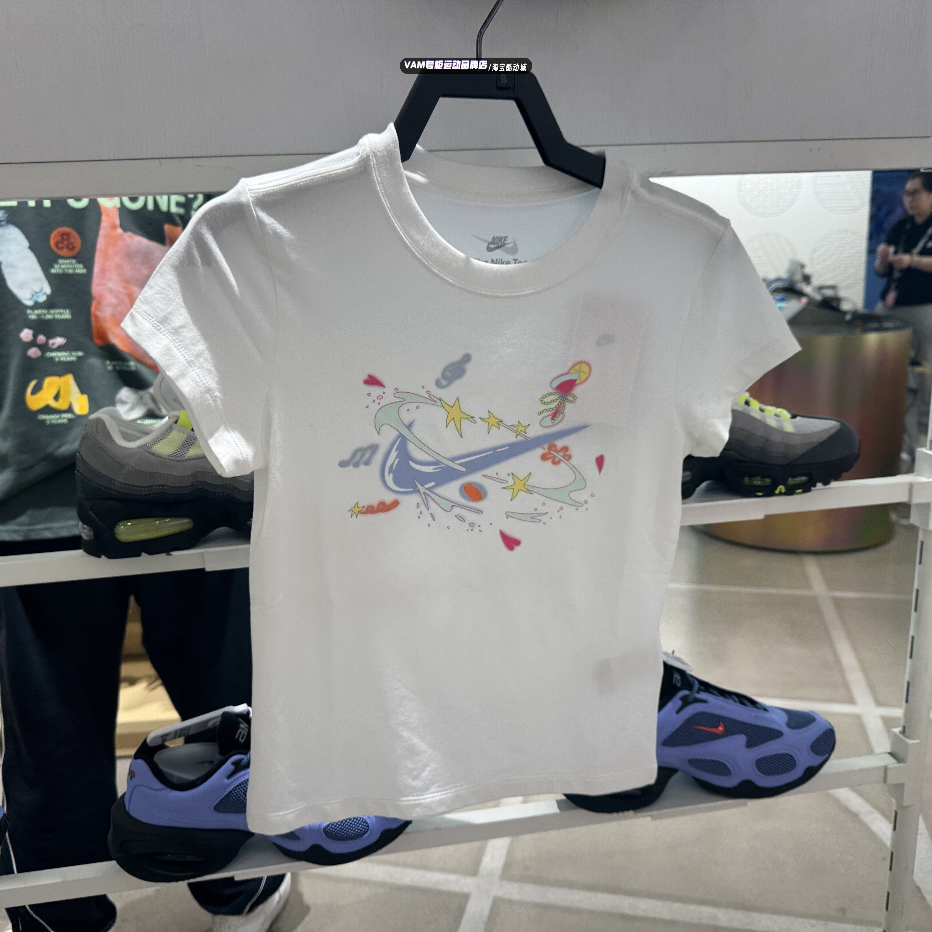 Nike耐克短袖T恤女白色圆领莫代尔透气修身显瘦上衣 IR7562-100