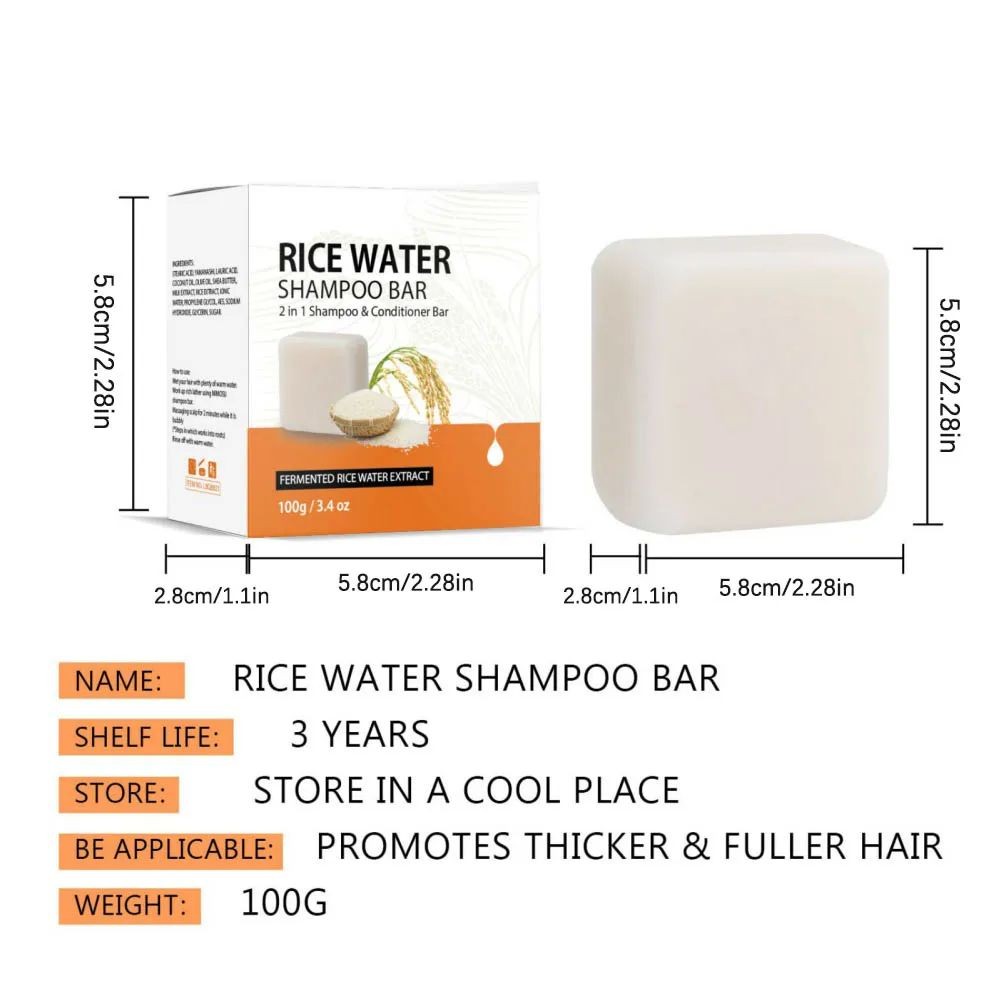 Anti Loss Clarifying Rice Water 2 In 1 Hair Growth Shampoo C