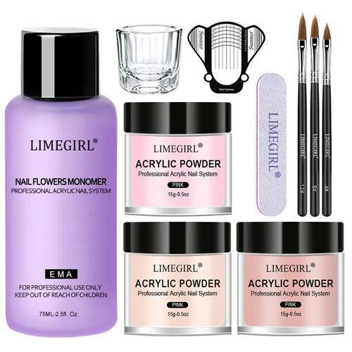 Nail Acrylic Powder and Liquid Monomer Nails Art Decoration