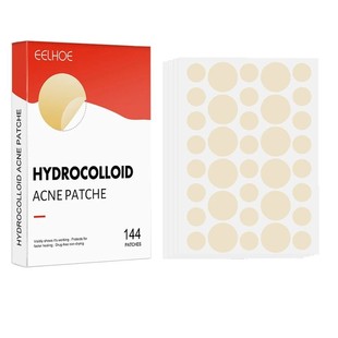 144pcs Hydrocolloid Acne Patches Removal Pimple Dot Spots Ma