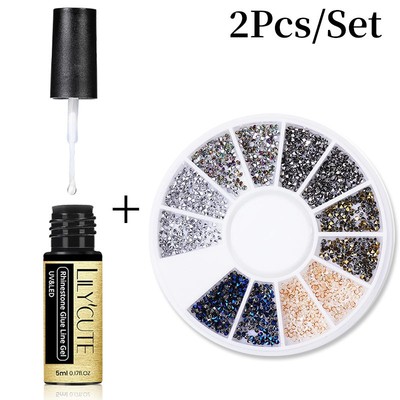 5ML Rhinestone Glue Line Gel Nail Set Nail Art Glitter