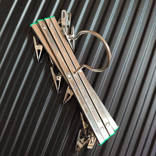 不锈钢可伸缩晾晒衣架便携旅行折叠晾衣夹寝室被单晒衣夹防风袜夹