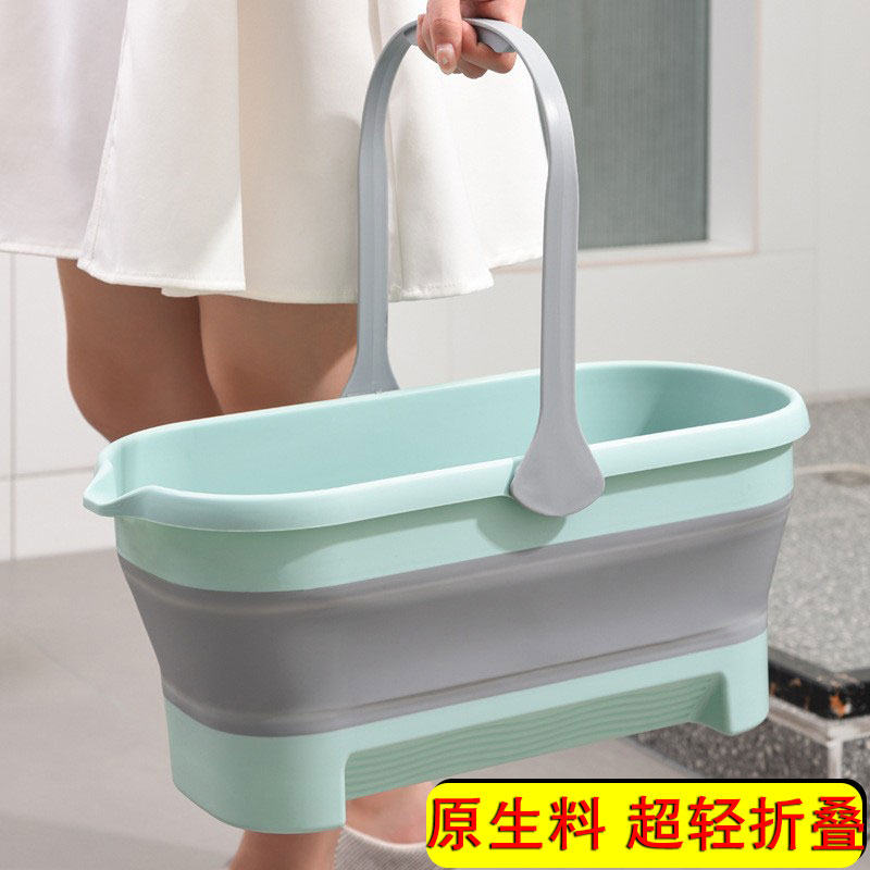 可折叠拖把桶长方形洗拖布桶涮墩布平板拖把盆大号拖地桶洗车