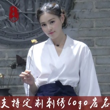 日式餐厅服务员工作装料理服和服男女剑道服寿司衣服日料店厨师服