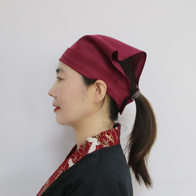 厨房服务员工作头巾定制餐饮火锅店餐厅三角巾女简洁防尘厨师帽子