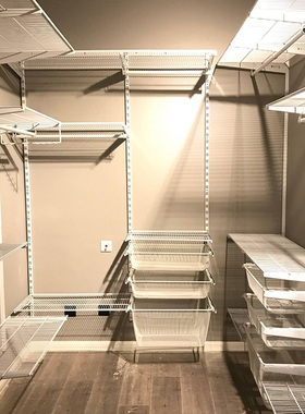 美达斯全屋定制砌墙衣柜小户型开放式金属衣帽间万科样板房储物间