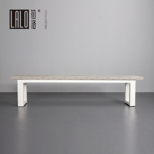 木纹长方形凳子 简约工作室长凳 长板凳长条凳 拉洛 实用现代板凳