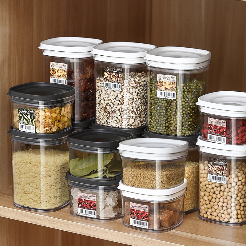 日本进口inomata塑料食品密封罐