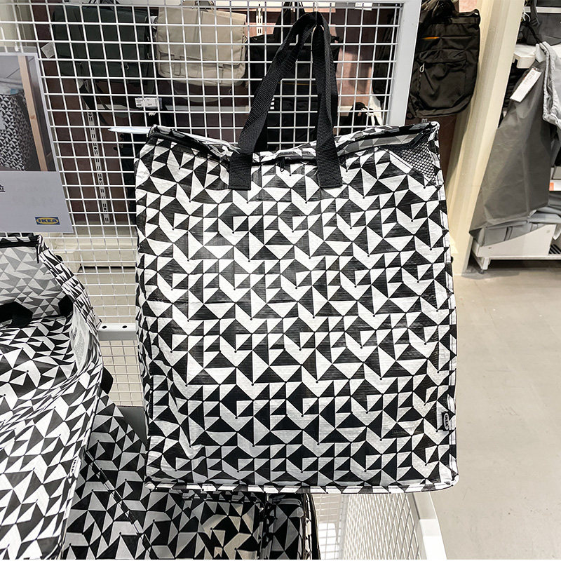 ikea宜家 克纳拉 手提收纳储物购物袋打包搬家整理衣物行李袋拉链