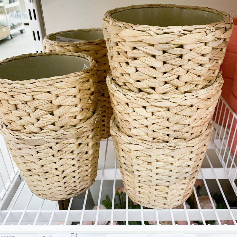 IKEA/宜家凤眼蓝简约编织花盆