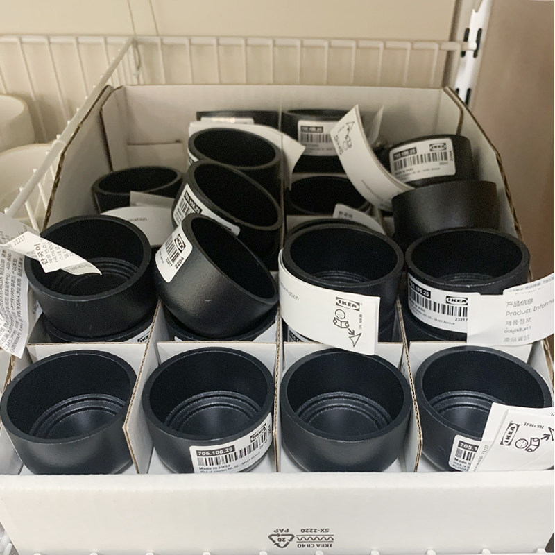 IKEA/宜家蜡烛托灯具底座黑色