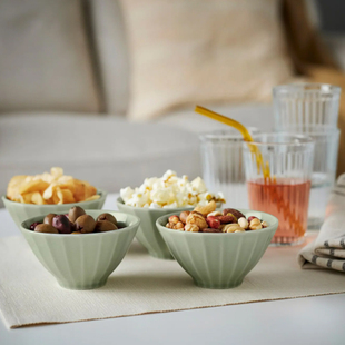 IKEA宜家 斯特里米格碗 石瓷小碗米饭碗大碗蓝色青色灰色奶油风