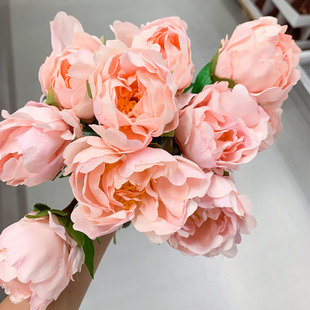 IKEA宜家 思米加人造花牡丹花 现代简约花艺家居摆设仿真花卉装饰