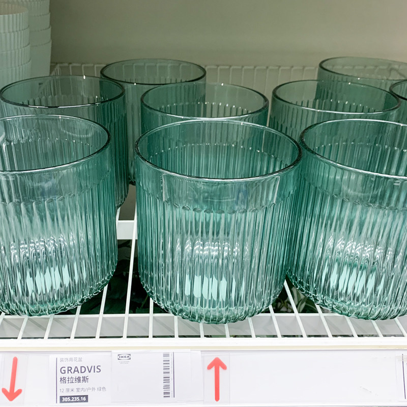 IKEA/宜家玻璃简约桌面摆设花盆