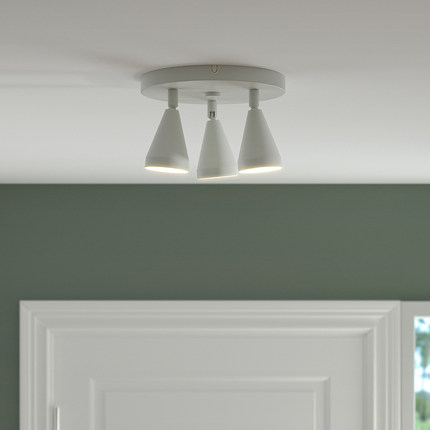 IKEA宜家 纳林格 3 头吸顶射灯 可调角度防眩LED客厅卧室玄关照明