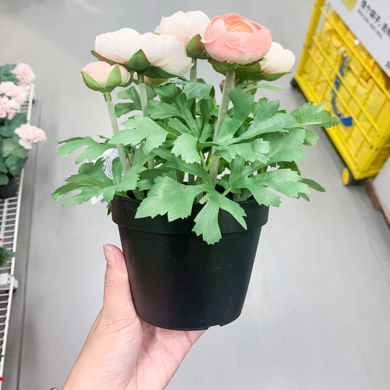 IKEA宜家仿真花卉盆栽粉红色盆景
