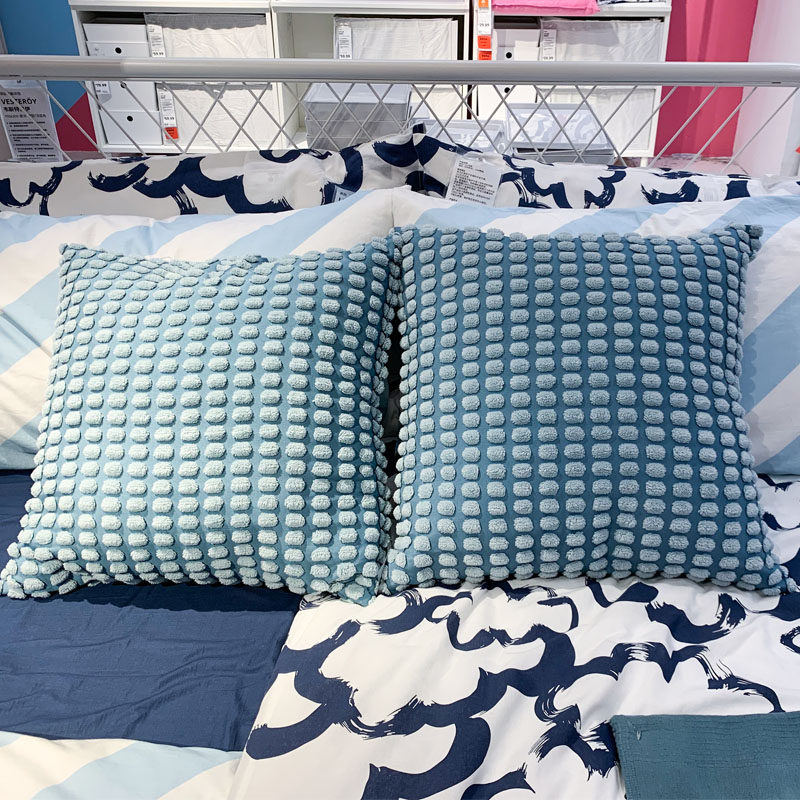 IKEA宜家 斯瓦伯佩 垫套靠垫套沙发抱枕套 50x50cm方形纯色北欧风