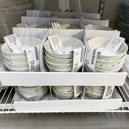 IKEA/宜家 桑德赛达 米灰色家用陶瓷餐具 饭碗面碗餐盘杯子 北欧