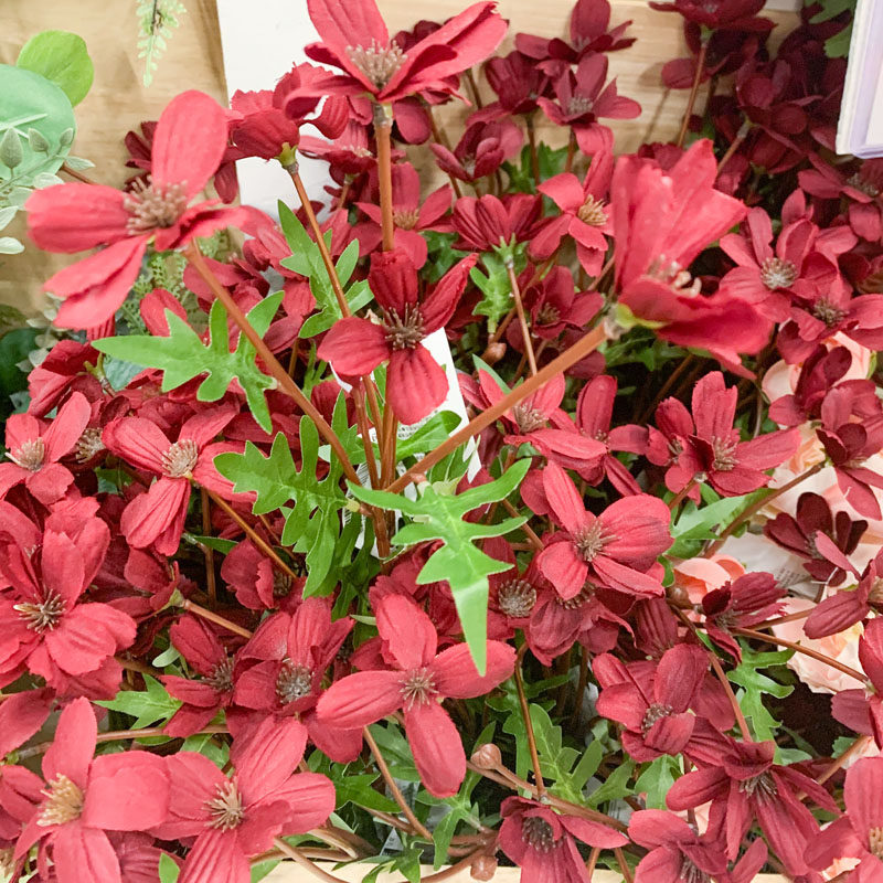 IKEA宜家仿真花花卉装饰深红色