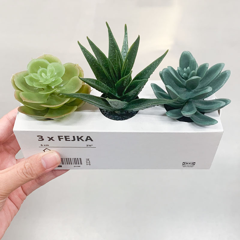 IKEA宜家仿真花卉盆栽绿色三件套