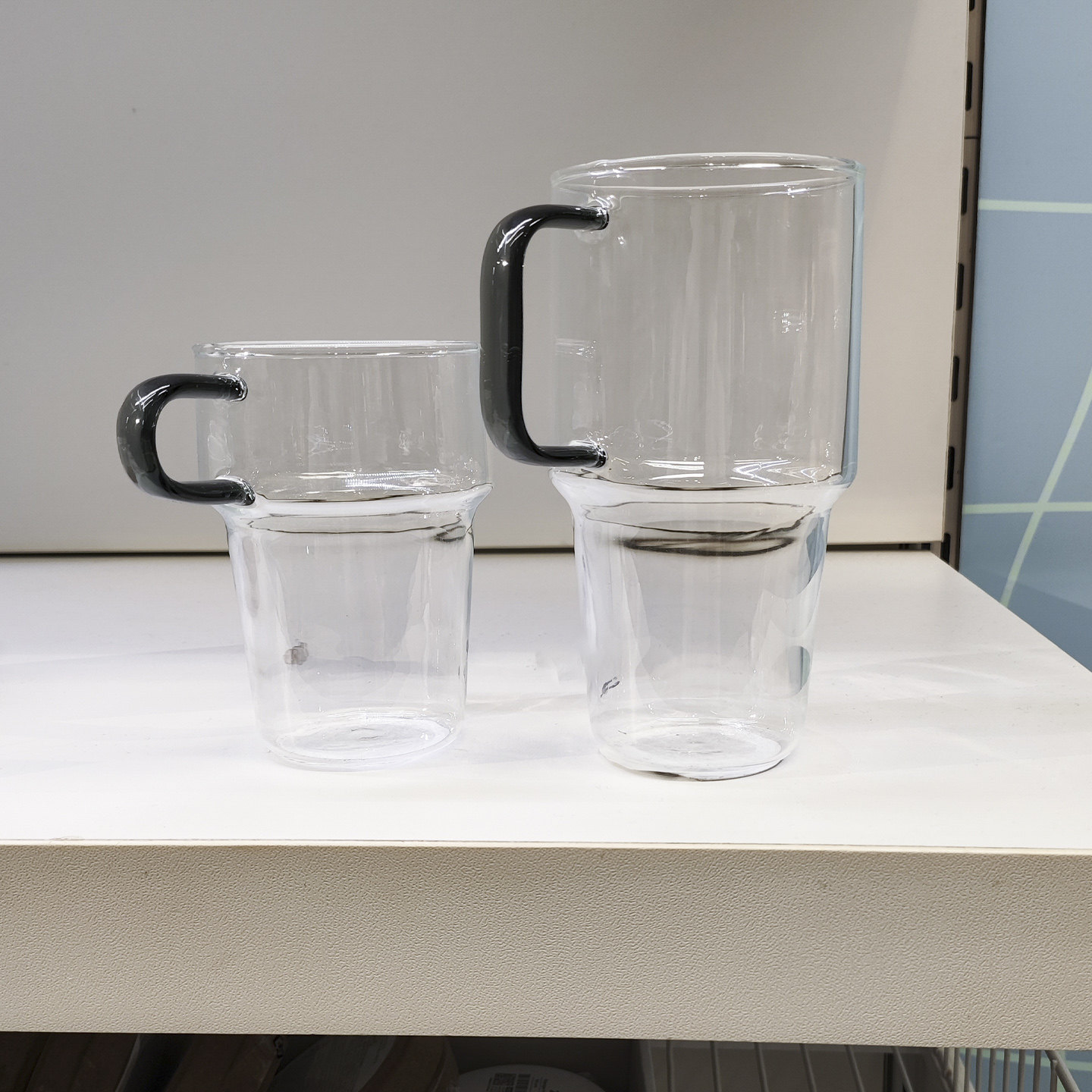 IKEA宜家透明玻璃杯握持不烫手