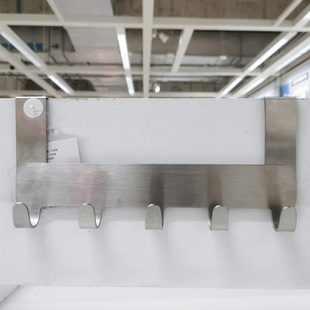 IKEA/宜家 布鲁格隆德 挂衣钩衣帽钩 房门式不锈钢挂衣钩免打孔