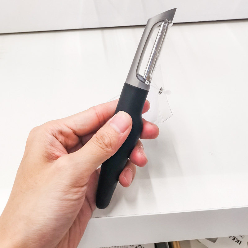IKEA宜家 365+瓦福削皮刀黑色软胶手柄瓜果土豆不锈钢家用刨刀刮