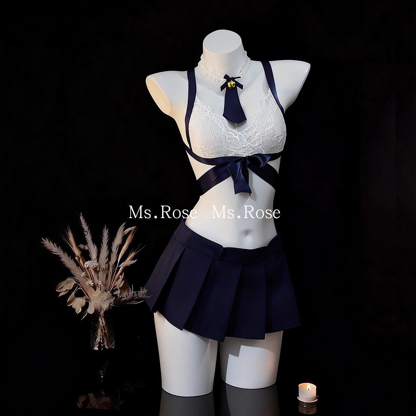 Ms Rose纯欲约会战袍jk制服情调套装趣角色扮演女qq衣物性感睡裙