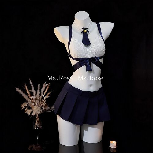 Ms Rose纯欲约会战袍jk制服情调套装趣角色扮演女qq衣物性感睡裙