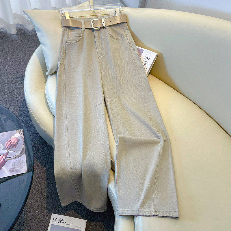 拉夏贝尔今年流行阔腿牛仔裤女2026新款宽松显瘦超好看休闲气球裤,女装/女士精品,牛仔裤,淘宝优惠券,粉丝福利购,淘宝优惠卷