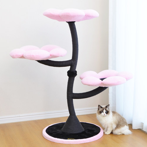 catry凯瑞宠物铁管多层花朵爬架59*120cm