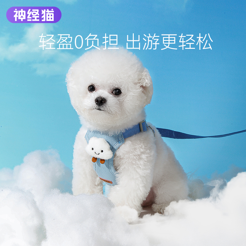狗狗牵引绳背心式比熊小型