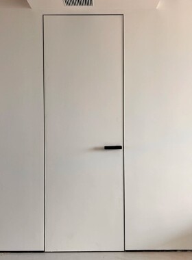 隐形门极简铝木门定制无框门微水泥套装门窄边隐框门通顶门暗门