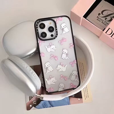 CASETi手机壳联名森林早报Hi Forest蝴蝶结猫天鹅适用苹果16pro maxiphone14plus 13 12 15Magsafe磁吸华强北